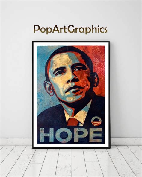 Campaign Poster Barack Obama Hope Special Etsy