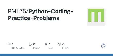 github pml75 python coding practice problems