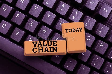 Text Sign Showing Value Chain Concept Meaning Set Of Functional