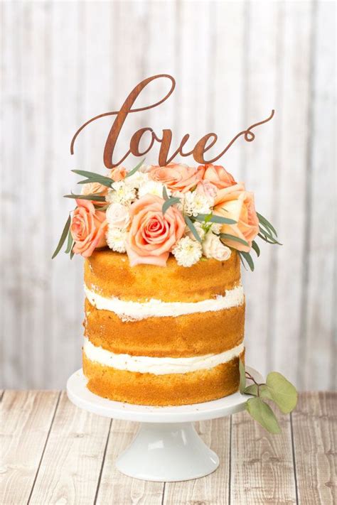 Rustic Love Wedding Cake Topper By Better Off Wed Rustics On Etsy