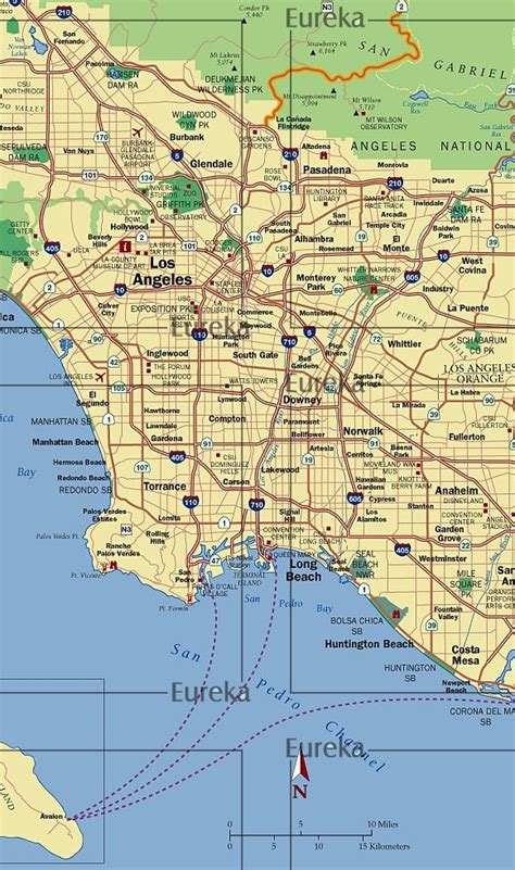 Los Angeles Area Visitor Guide Map © Eureka Cartography Berkeley Ca