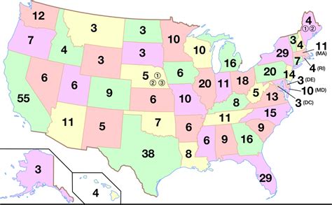 Electoral Votes Available By State Electors Are Required By Law To