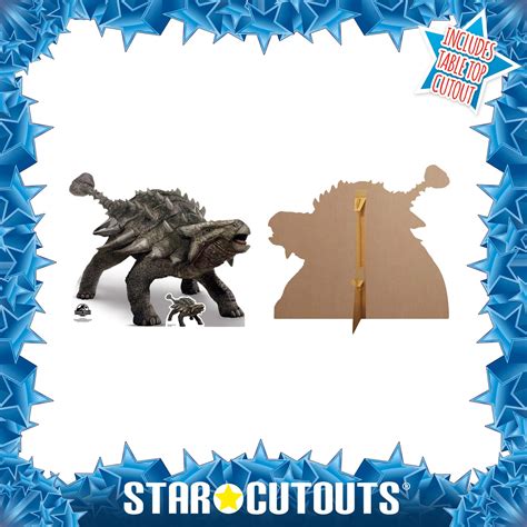Sc1283 Official Jurassic World Ankylosaurus Dinosaur Cardboard Cut Out Star Cutouts