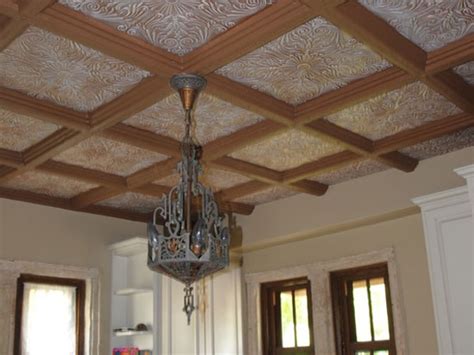 Custom tin ceiling tiles & replicas custom wall murals & partitions custom wall panel or ceiling tile designs creation. Spanish Silver - Styrofoam Ceiling Tile - 20″x20″ - #R139 ...