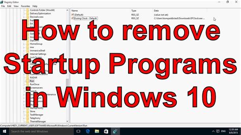 How To Remove Startup Programs In Windows 10 Youtube