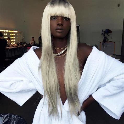 Tag @darkskinwomen in photo ✉️ business: 17 times dark-skinned women slayed platinum hair | Revelist