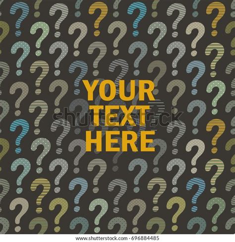 Question Mark Background Place Your Text Stock Vector Royalty Free
