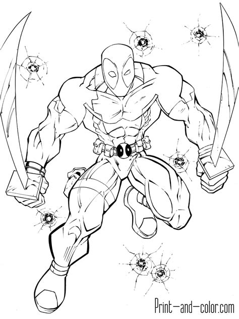 In the end, printable coloring pages are available from free coloring pages website getcolorings.com. Deadpool coloring pages | Print and Color.com