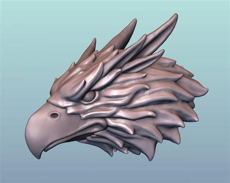 Griffin Head 3d Print Model By Alexkovalev