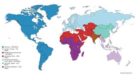World Regions Considering Population Culture National Boundaries