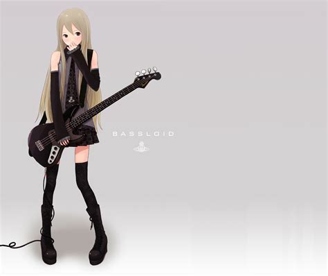 Cute Anime Girl With Guitar Full Hd Wallpapers