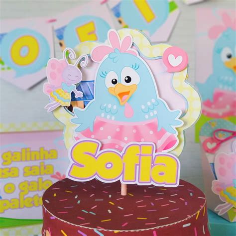 Compre convite digital galinha pintadinha baby no elo7 por. Topo de Bolo Galinha Pintadinha Rosa no Elo7 | Nina ...