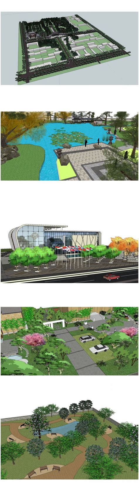 Sketchup 3d Models】20 Types Of Park Landscape Sketchup 3d Models V1