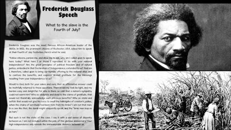 The Famous Frederick Douglass Speech What To The Slave Is The Fourth Of July The Shsn Press