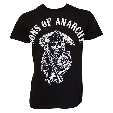 Sons Of Anarchy Mens Black Classic Reaper Logo T Shirt
