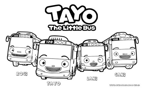 Mewarnai Gambar Tayo The Little Bus Mewarnai Gambar