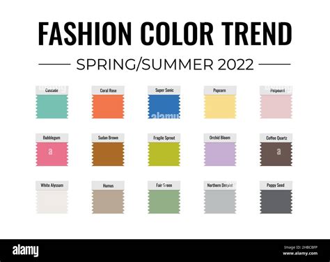 Fashion Color Trend Spring Summer 2022 Trendy Colors Palette Guide