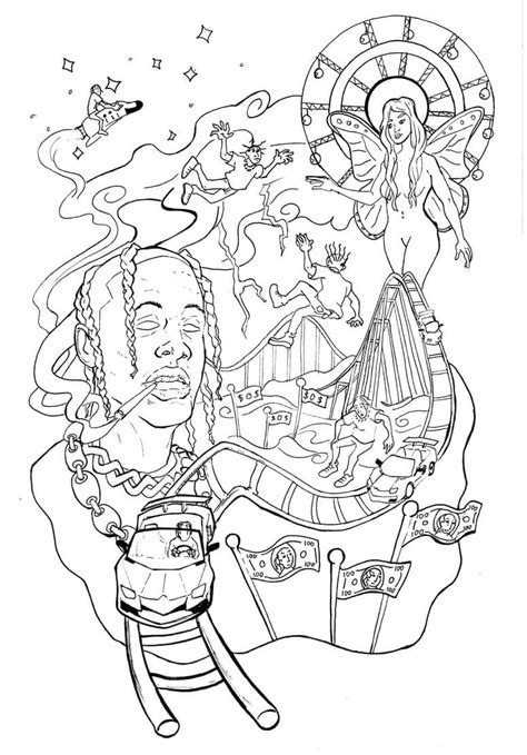 Dibujos De Travis Scott 11 Para Colorear Para Colorear Pintar E