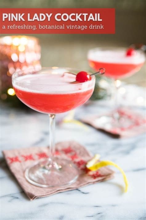 This Pink Lady Cocktail Is A Classic Vintage Drink With A Refreshing And Sophisticated Flavor