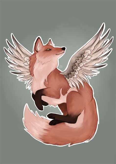 Please Follow A Fox With Wings Art By Vanessa Mckondo Littlefox