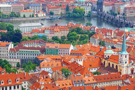View Of The Historical Districts Of Prague Stock Photo Image Of