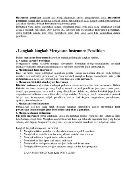 Teknik dalam menunjuk suatu kata yang abstrak dan tidak diwujudkan dalam benda, tetapi hanya dapat dilihat penggunaannya melalui: (DOC) Instrumen penelitian adalah alat yang digunakan ...