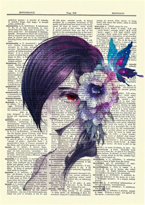Touka From Tokyo Ghoul Upcycled Dictionary Art By Blackcatzdesigns