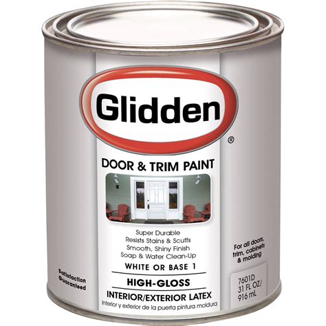Glidden Door & Trim High-Gloss Paint, White, 1 Quart - Walmart.com
