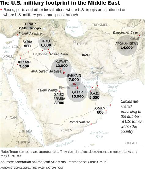 Where Us Troops Are In The Middle East And Afghanistan Visualized
