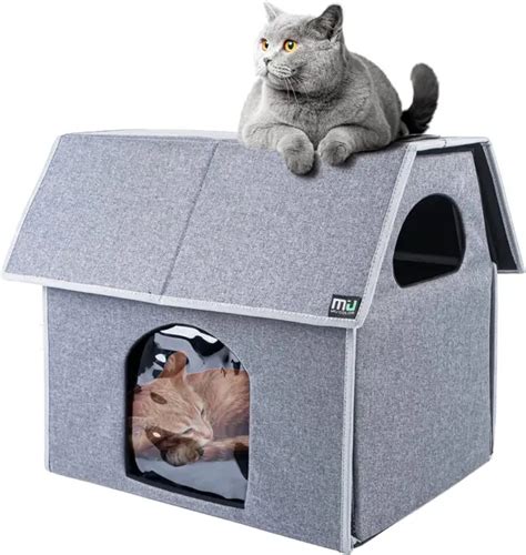 Outdoor Cat House Large Weatherproof Cat Houses For Outdoorindoor