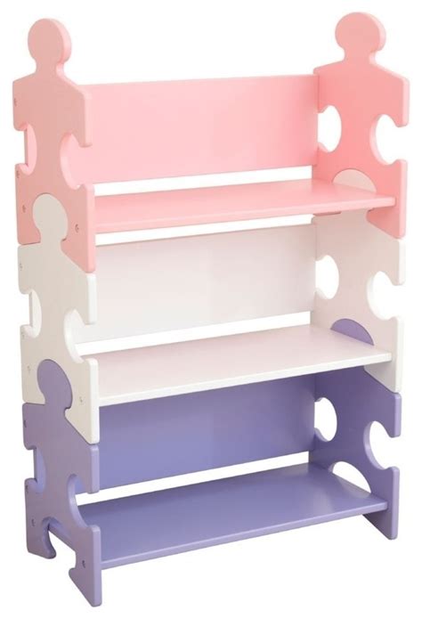Puzzle Bookcase Pastel Contemporary Kids Bookcases By The Mine
