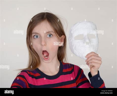 Â Little Girl With Mask Stock Photo Alamy