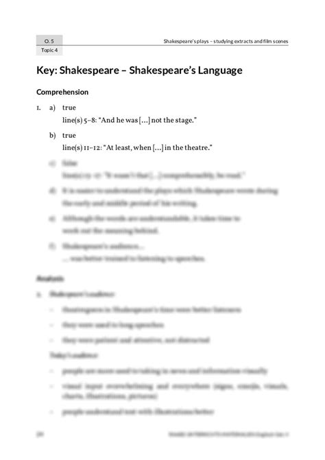 Shakespeares Plays Studying Extracts And Film Scenes Raabits Online