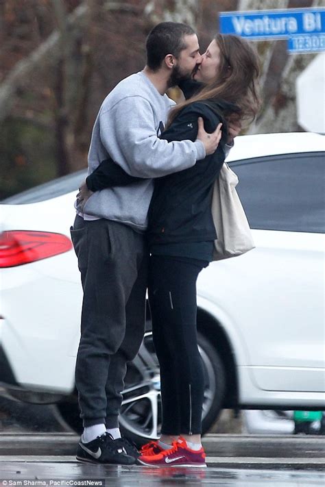 Shia Labeouf Kisses Girlfriend Mia Goth As They Embrace After Lunch Date Daily Mail Online