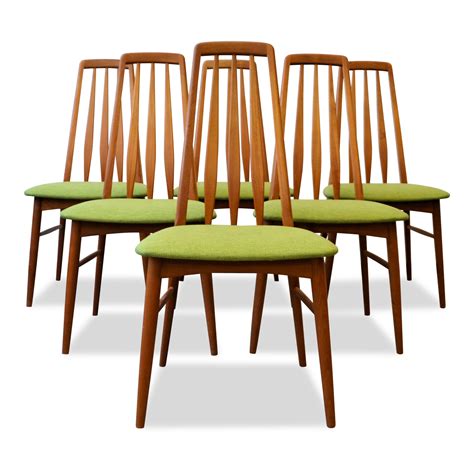 Set Of 6 Vintage Danish Design Niels Koefoed Teak Dining Chairs 1960s