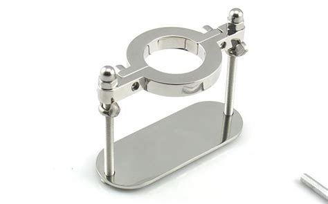 Male Scrotum Clamp Stainless Steel Ball Stretcher Torture Device Free