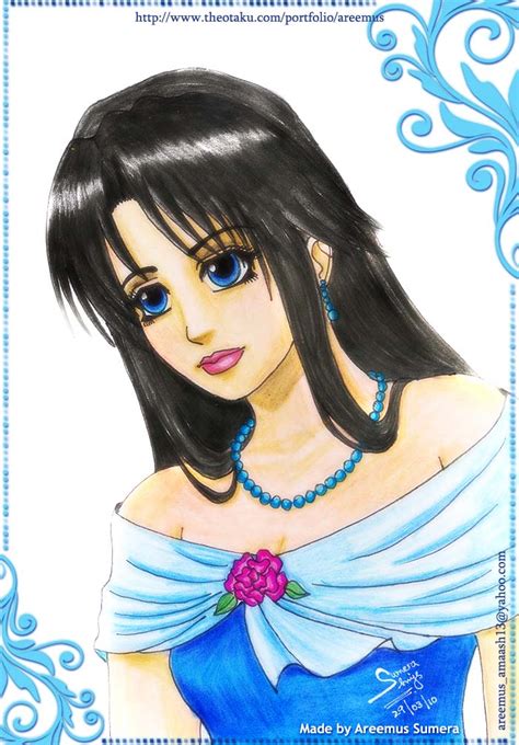 Anime Girl In Blue Dress By Areemus On Deviantart