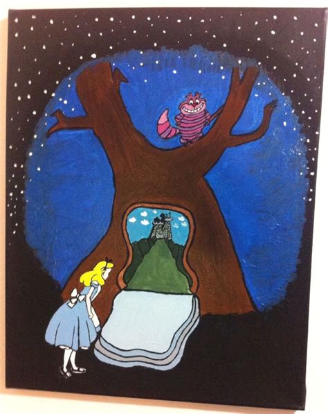 Alice In Wonderland Acrylic Painting On Canvas Disney Paintings