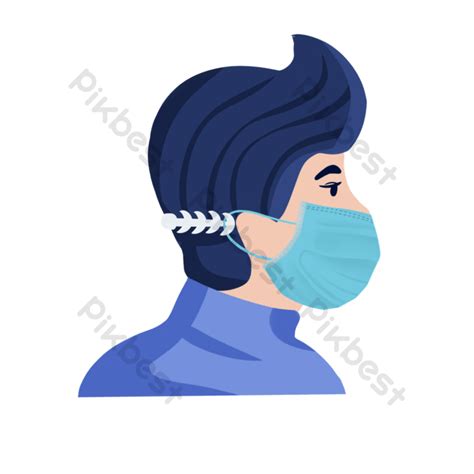 Handsome Hairstyle Boys Wearing Masks Png Images Psd Free Download