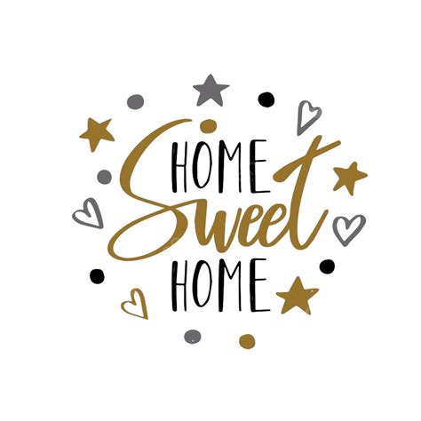 Sweet Home Clipart Vector Home Sweet Home Typography Poster Banner