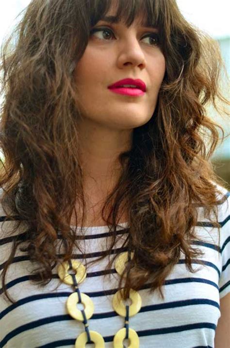 It features a curly fringe, too, for a pop of excitement. 30 Best Curly Hair with Bangs | Hairstyles and Haircuts ...