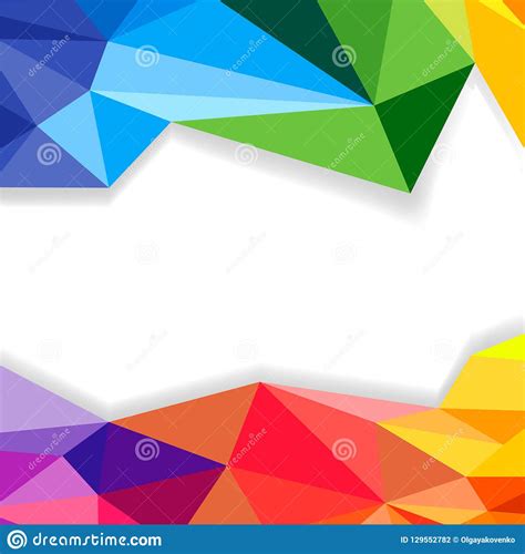 Abstract Triangle Geometric Wave Stripes Border On A White Stock Vector