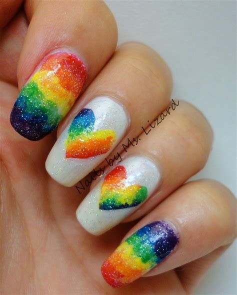 pin by maria barrientos on nail design rainbow ♥ rainbow nails rainbow nails design