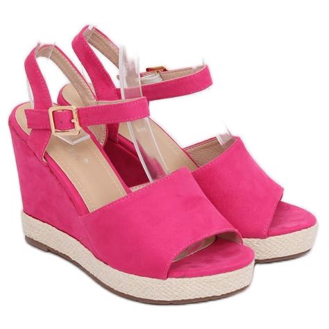 Sandals On Wedge Heels Fd 5m14 Fuschia Pink Butymodnepl
