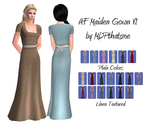 Mdpthatsme This Is For Sims 2 Maiden Gown V1 This Is For