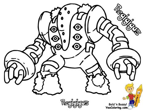 Pokemon Coloring Pages Regigigas From The Thousand Images On The Web