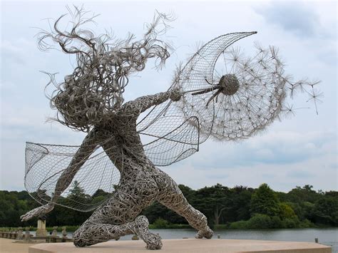 Wire Fairy Sculptures For The Garden Loveland Sculpture Wall