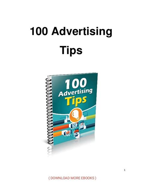 100 Advertising Tips For Beginners