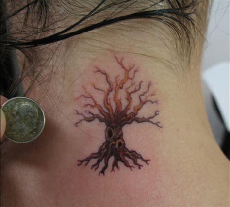 19 Attractive Tree Neck Tattoos Neck Tattoo Designs