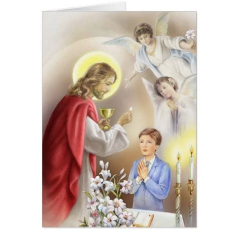 First Holy Communion Boy Card Zazzleca
